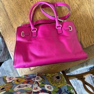 Michael Kors Bright Pink/Fushia 3 way Leather Handbag